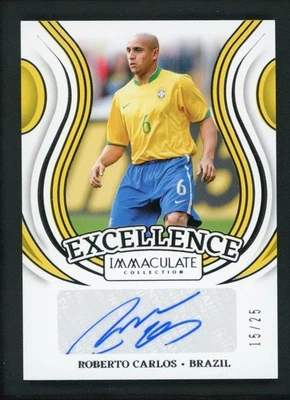 2024-25 ROBERTO CARLOS 15/25 AUTO PANINI IMMACULATE COLLECTION EXCELLENCE - Image 1 of 2