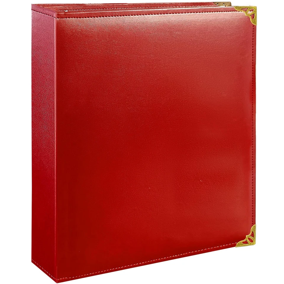 Vintage Leather 3 Ring Binder, 2 Inch D Ring, Holds 8.5" x 11" Letter Size, B... - Image 1 of 4