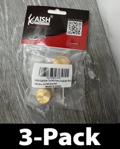 3er-Pack Kaish K1828-Gold Aluminium Zylinder Hut Knöpfe mit Indikator, Gold - Bild 1 von 5