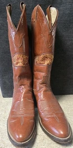Stivali cowboy vintage Justin Fort Worth pelle 7B western unisex vedi descrizione - Foto 1 di 11