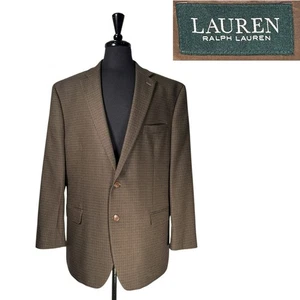 Ralph Lauren Herren Blazer 44R Braun Kariert Stretch Sport Mantel 2 Knopf Jacke - Bild 1 von 11