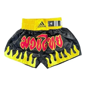 Pantalones Cortos ADIDAS Muay Thai/MMA Negro/Dorado Talla MEDIANO - Imagen 1 de 9