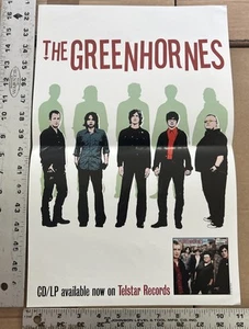 THE GREEN HORNES TELSTAR RECORDS RARE CD/LP PROMO POSTER - Picture 1 of 2