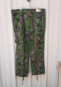 Vintage 80s Mossy Oak Full Foliage Camo Pants Size XL HAAS USA Made New With Tag - Picture 1 of 24