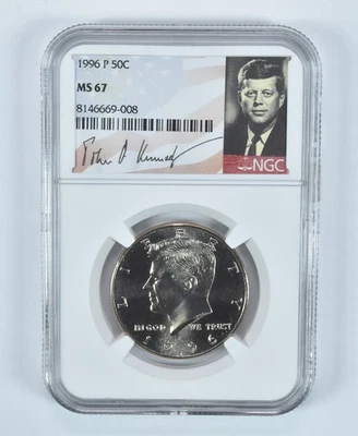 1996-P Kennedy Half Dollar MS67 NGC Special Label *2280 - Image 1 of 4