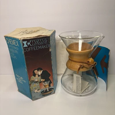 NEW MCM Vintage Chemex 2-6 Cups Coffee Maker Carafe Pyrex Glass CM-2 Green Stamp - image 1 of 4