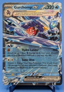 Garchomp ex 038/182 Pokémon Juego de Cartas Coleccionables 2023 Doble Raro Holo Paradoja Grieta Casi Como Nuevo - Imagen 1 de 3