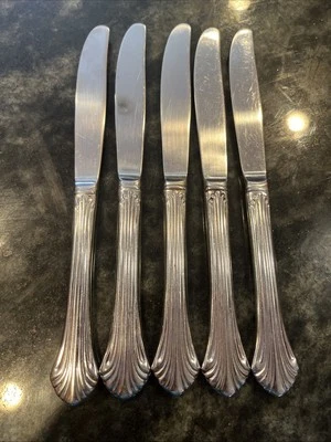 Gorham GRANDE QUINTETTE 5  Dinner Knives Glossy 18/8 Stainless Steel Flatware - Image 1 of 4