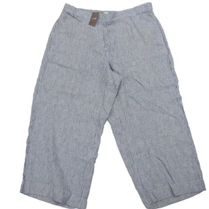 J.Jill Pants Womens Size XL Blue 100% Linen Resort Beach Coastal Cruise - Picture 1 of 14