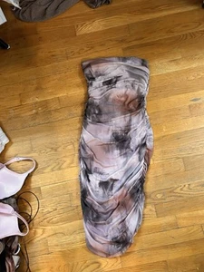 Windsor Bodycon Ruched Mesh Lined Stretch Dress Size M - Picture 1 of 2