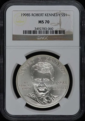1998S ROBERT KENNEDY Modern Commemorative S$1 NGC MS70 - Image 1 of 2