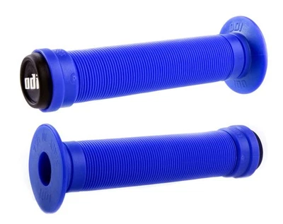 ODI BMX Attack Longneck open end BMX bicycle grips with bar ends 143mm BLUE - Image 1 of 2