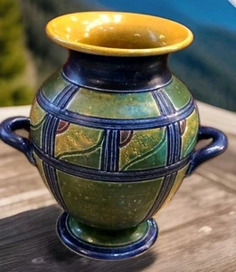 Richard Meyer Santa Fe Studio Kunstkeramik 8" Amphore große Urnenvase signiert 1999 - Bild 1 von 10