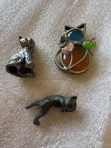 Konvolut 3 kleine Katzenfiguren  - Bild 1 von 14