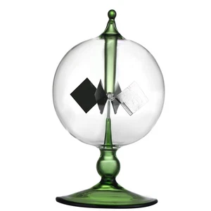 Green Solar Power Radiometer Crookes Solar Energy Spinning Vanes Windmill Gif... - Picture 1 of 8