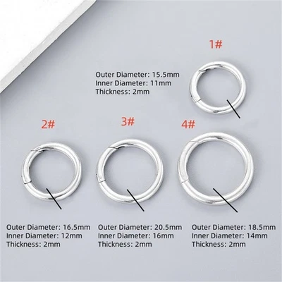 S925 Silver Jewelry DIY Accessories Bracelet Necklace Connection Buckle Clasp - Image 1 of 4