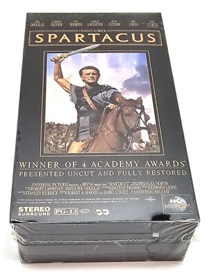 Spartacus Uncut 2-Tape VHS 1991 Stanley Kubrick Watermarked Brand New Sealed - Image 1 of 4