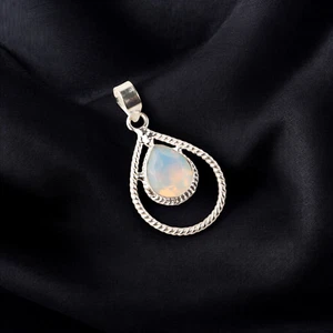Gift For Women Jewelry Pendant 925 Sterling Silver Natural Milky Opal Gemstone - Picture 1 of 7