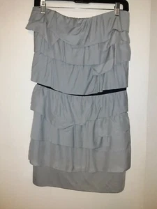 NWT JUICY COUTURE Smudge Grey Ruffle Dress Size Small $198 - Picture 1 of 4