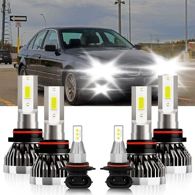 Combo faros LED de haz alto bajo + luces antiniebla blancas para BMW 540i 1994-1994 Foto 1 de 4