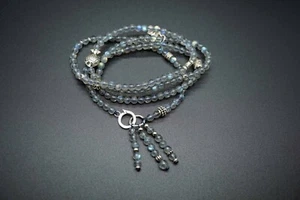 Layering Labradorite Bracelets Labradorite Long Necklace Multi-purpose Jewelry - Picture 1 of 10