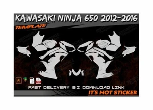 KAWASAKI NINJA 650 2012-2016 Template vector EPS-PDF-CDR format - Picture 1 of 2