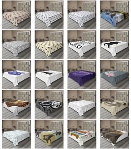Ambesonne Bear Pattern Flat Sheet Top Sheet Decorative Bedding 6 Sizes - Picture 1 of 41