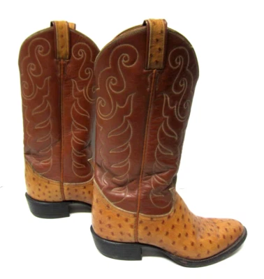 Tony Lama Women’s 6.5 Tan Leather Pull-On Western Cowgirl Boots 61/2 D 8861 - Image 1 of 4