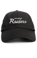 Las Vegas Raiders Script Custom Dad Hat Cap Unstructured New EMBROIDERED - Black