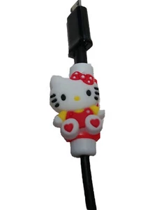 Hello Kitty Pink Cute Cartoon Shape USB Data Charger Cable Saver Protector - Picture 1 of 7