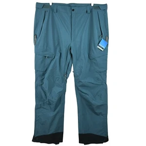 NWT Columbia Men's Snowboard Weatherproof Omni-Tech Powder Green Pants Size 3X - Picture 1 of 16