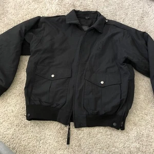 Blauer 6120 3-Season Bomber Jacket Black Uniform Security Police Coat L - Picture 1 of 14