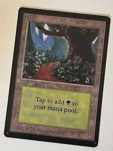 Magic the Gathering MTG Beta Forest v.1 (PATH) LP+ (Beta Bob) - Picture 1 of 2