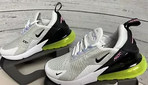 NUOVO Nike Donna Taglia 8.5 Air Max 270 Pure Platinum/Nero/Volt/Bianco FJ0734 043 - Foto 1 di 5