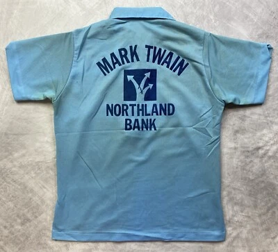 Vintage Hilton Mark Twain Northland Bank Bowling Shirt Size 38 - Image 1 of 4
