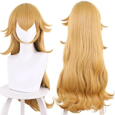 Women Blonde Anime Cosplay Wig Princess Peach Toadstool Wig for Comic Con - Image 1 of 4