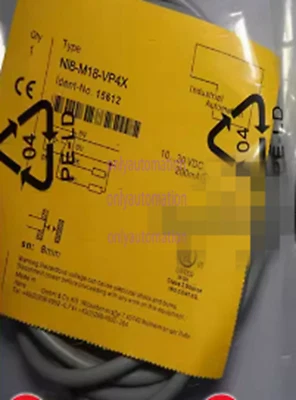 New Turck NI8-M18-VP4X 18mm Brass Barrel Inductive Sensor Nonembeddable 4-Wire - Image 1 of 4