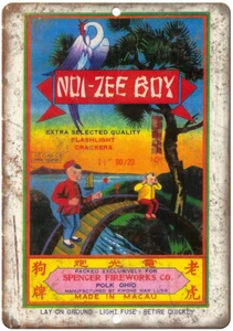 Zoi-Zee Boy Spencer Fireworks Co. 12" x 9" Reproduction Metal Sign ZD61 - Picture 1 of 1