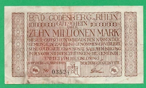 Deutschland Godesberg 10.000.000 Mark Papiergeld 1923 im Umlauf 03524 - Bild 1 von 2