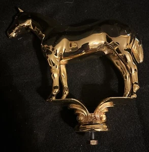 Vintage Quarter Horse Trophy Topper Large 7 Inches By 6 1/2 Inches Metal NOS - Picture 1 of 4