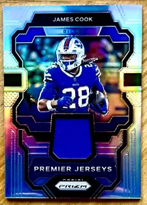 JAMES COOK 2023 Panini Prizm PREMIER JERSEYS Holo Silver #PJ-JC BUFFALO BILLS - Picture 1 of 1