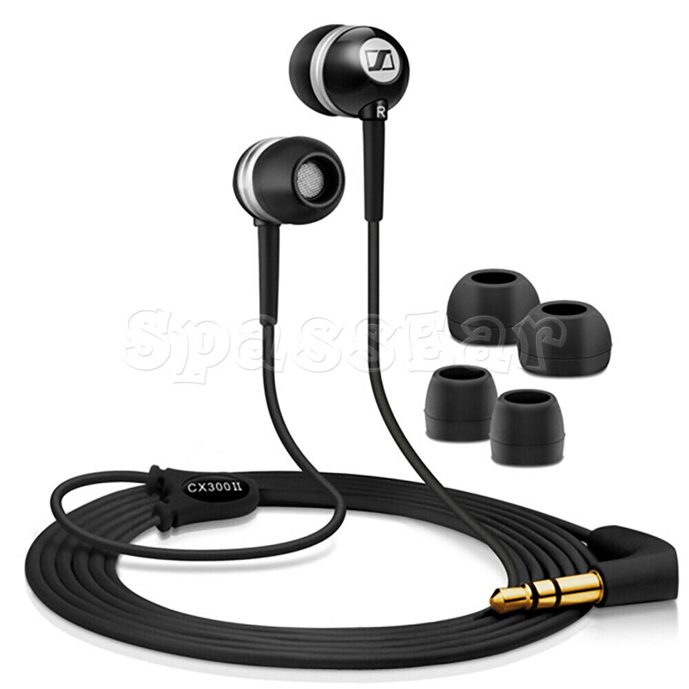 Genuine Sennheiser CX 300 II CX300 Precision In-Ear Headphones Earphones - Black