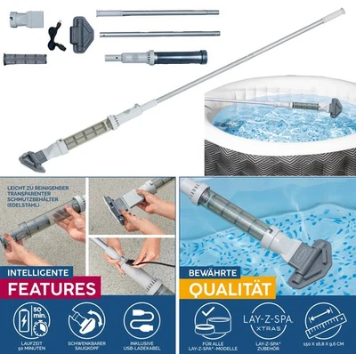Bestway Poolsauger / Whirlpoolsauger + Akku - LAY-Z-SPA Poolbodensauger Pool