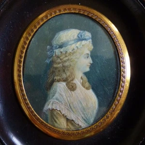 SCHÖNES MINIATURGEMÄLDE 18. / 19. JAHRHUNDERT PORTRÄT MARIE ANTOINETTE VON ÖSTERREICH - Bild 1 von 6