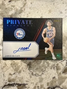 2024-25 Panini Firme Private Jared McCain Rookie ON CARD Auto PS-JAR 76ers - Foto 1 di 8