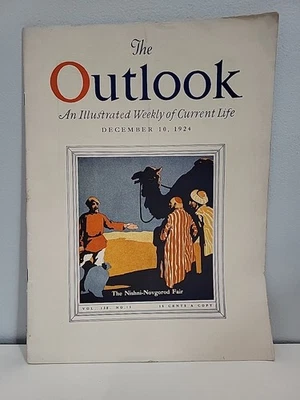 The Outlook Magazine 1924 Russian Poster Nishni-Novgorod Fair Cover China Ads - Image 1 of 4