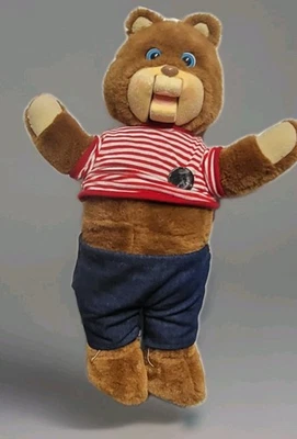 Reproductor de casete de peluche Talking Gabby Bear 1985 de colección sin probar - puede que no funcione Foto 1 de 4