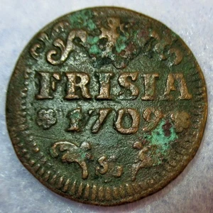 Early date 1702 New York Penny Colonial Copper Cent Friesland Mint Certificate - Picture 1 of 4