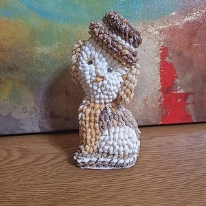 Vintage Seashell Puppy Dog Figurine Shell Folk Art Kitschy Art Beach House READ - Picture 1 of 10