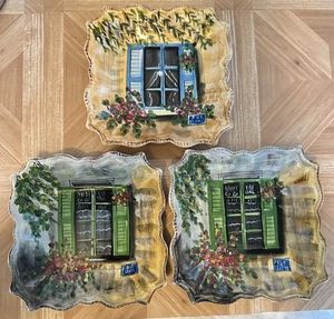 Rue de Paris Persiana Ventana Pintada a Mano Placa Cuadrada Francia Reemplazos Tú eliges - Imagen 1 de 11